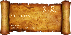 Kull Rita névjegykártya